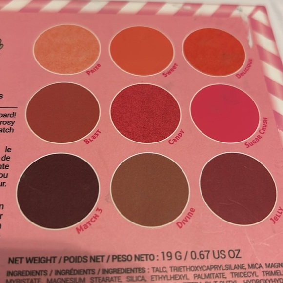 Blush Crush 9 Color Blush Palette Match Three by Rude Cosmetics full size 0.67oz - Picture 8 of 8